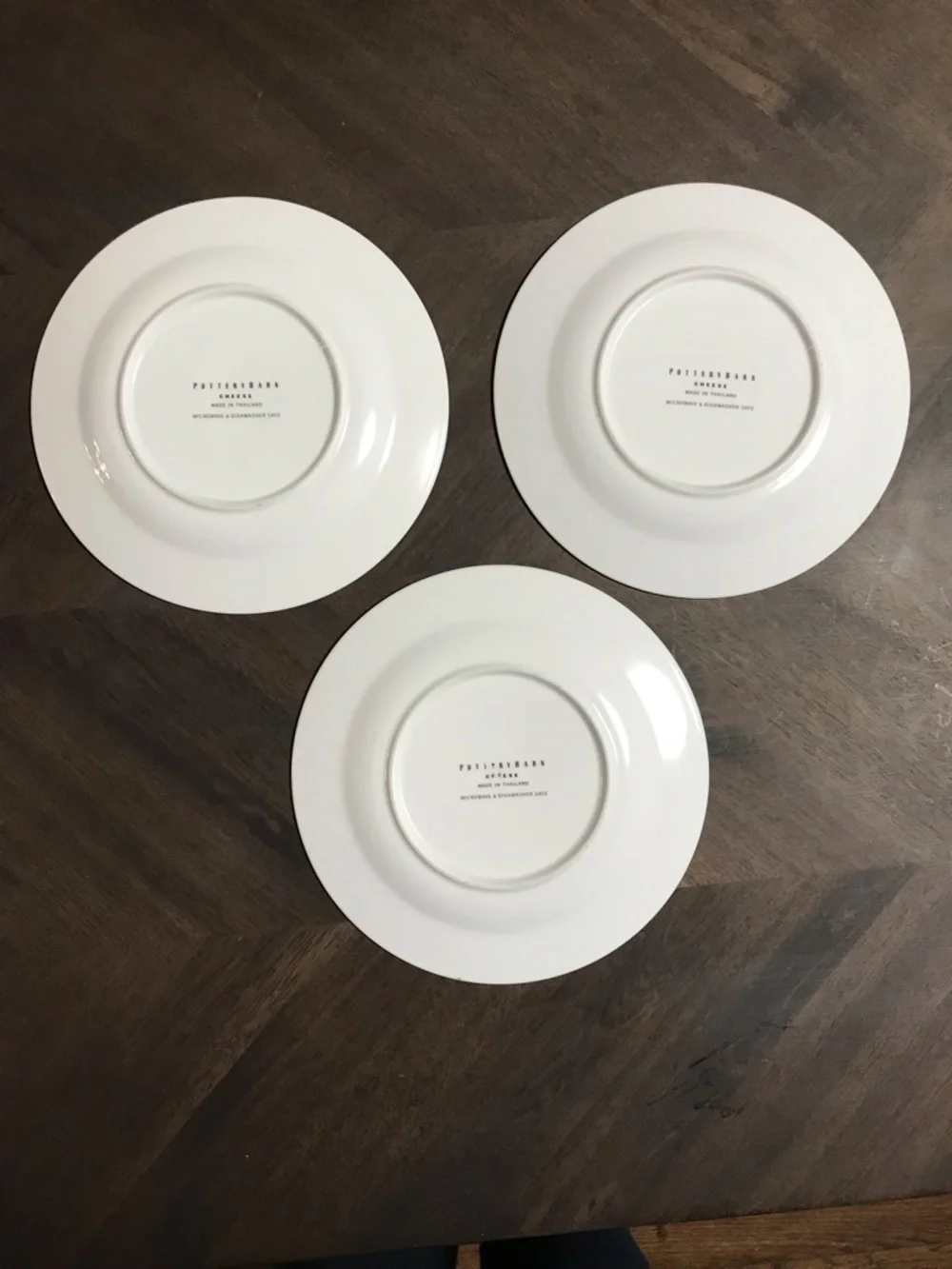Pottery Barn Cheese Appetizer Plates- Set of 3